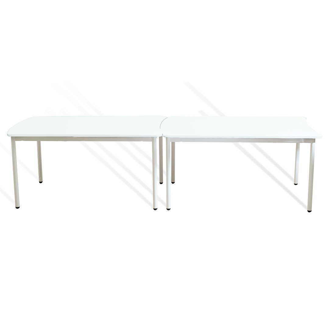 שולחן מלבן קשת לבן
