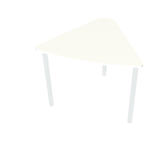 שולחן משולש לבן