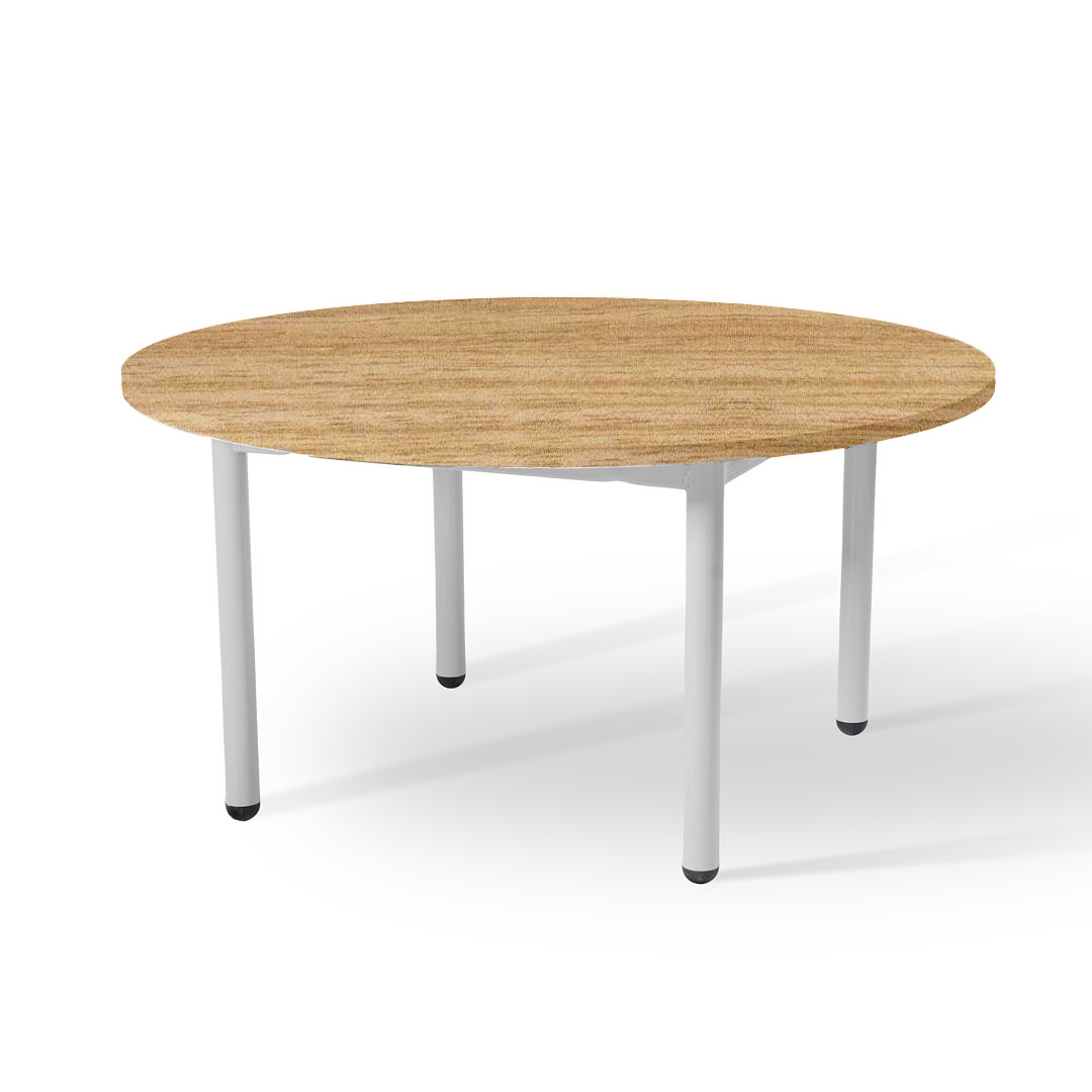 שולחן עגול נמוך עץ